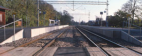 Billeberga station: plattformar och sp&aring;r